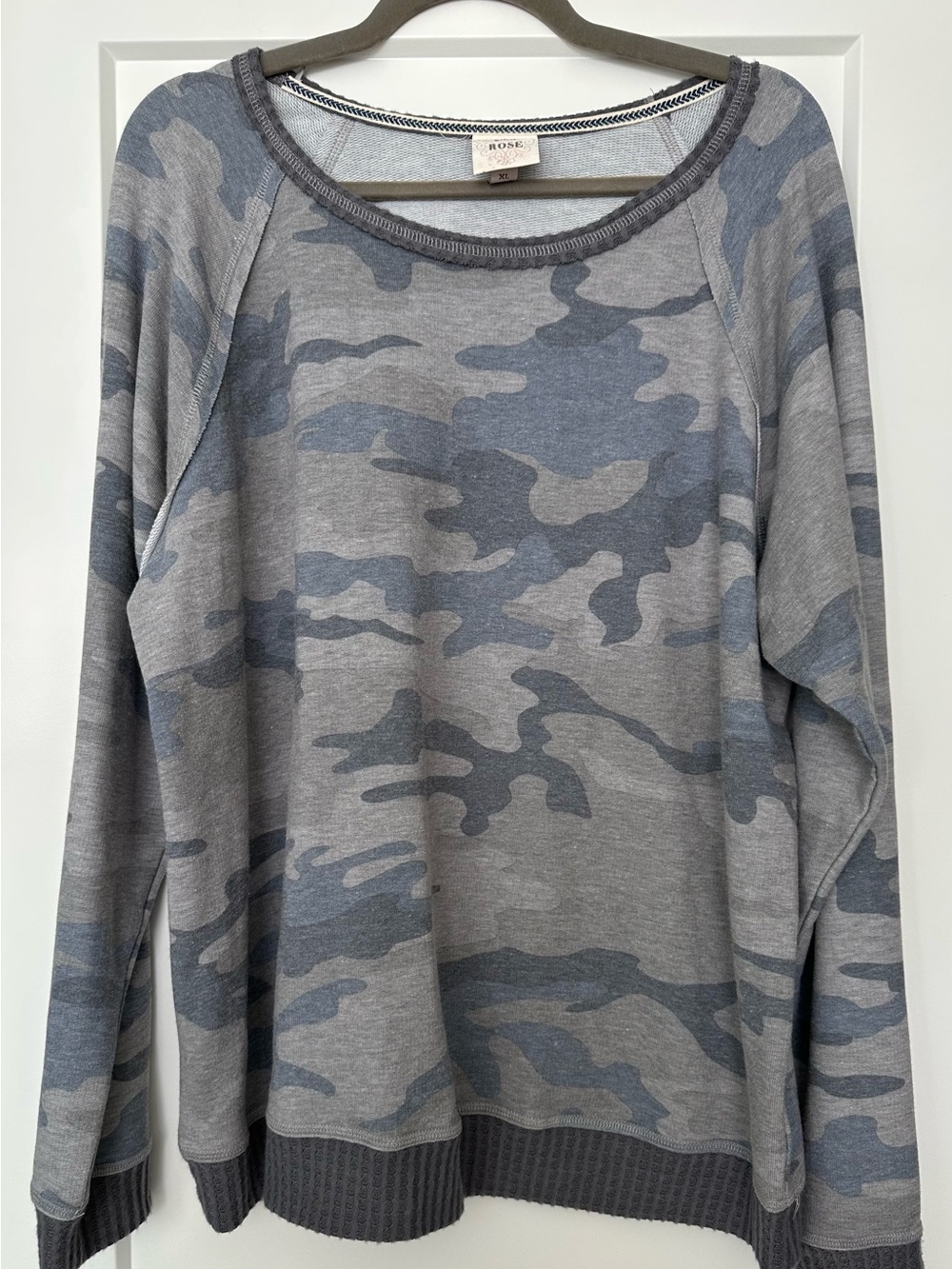 Camo Long Sleeve Women's Sweatshirt Top